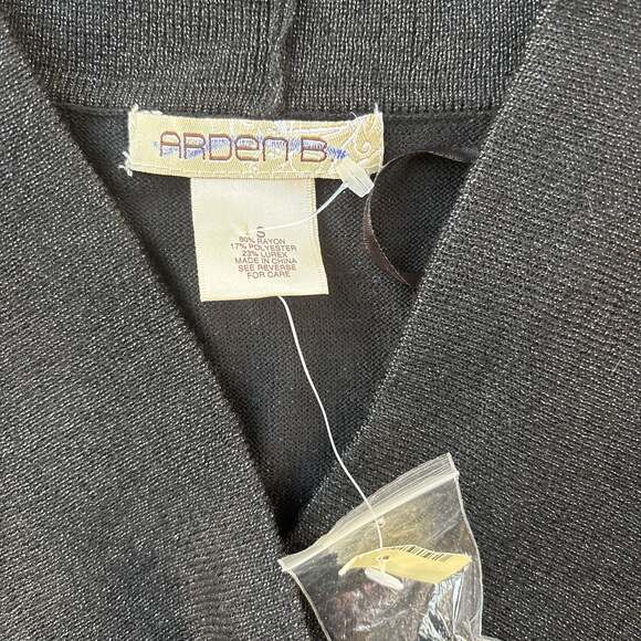 Arden B Sweater Dress Size S Black Cowl Neck Long Bell Sleeves Y2K - Picture 2 of 9